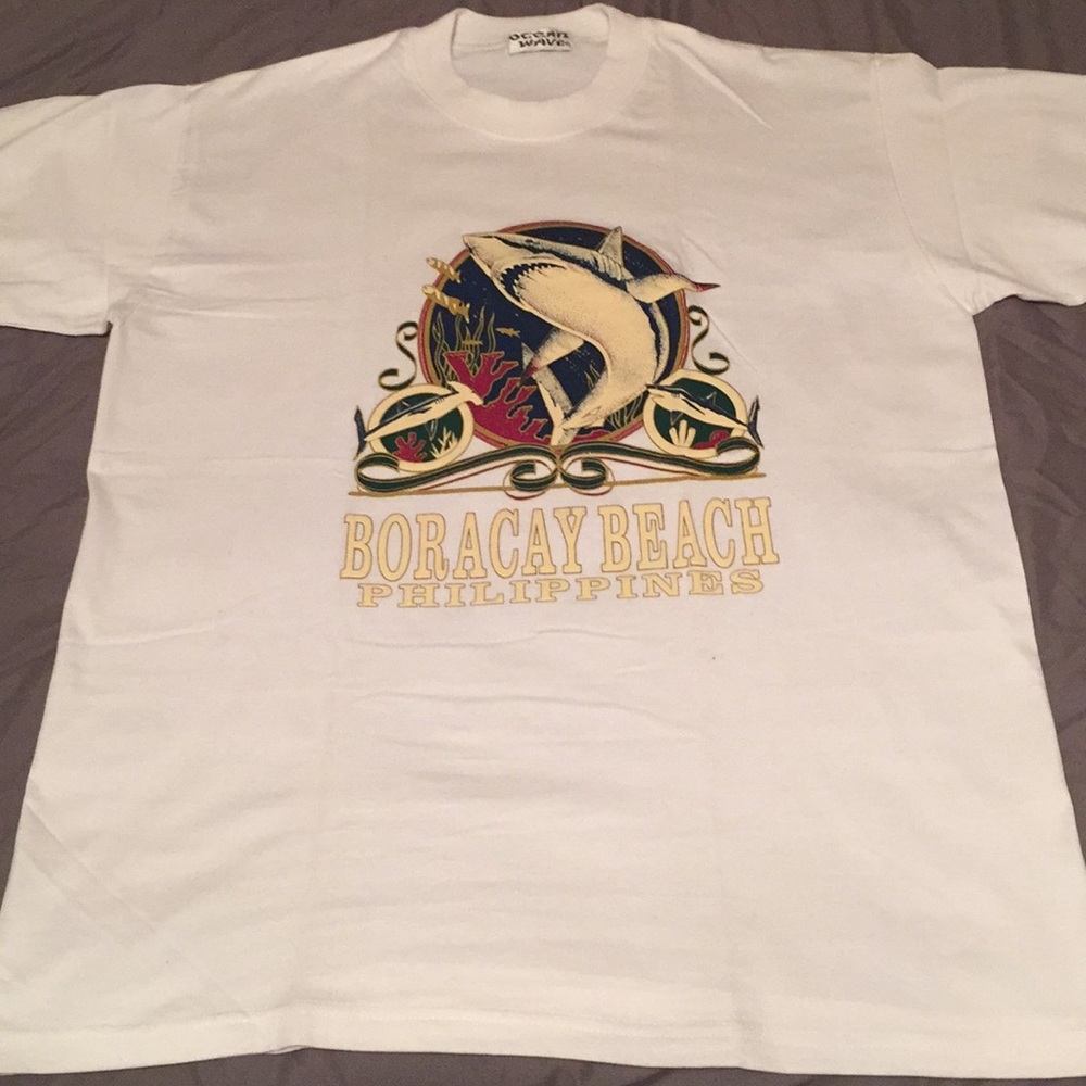 Vintage Shark Graphic T Shirt Size L NWOT